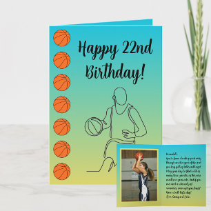 Customized Name Sentiment Photo Sport  Basketball Card