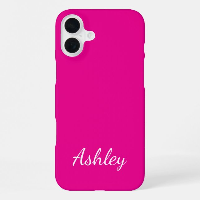 Customized Name Stylish Modern Elegant Minimalist  iPhone Case (Back)