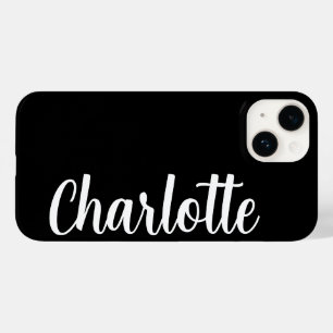 Customized Name Stylish Modern Minimal black Case-Mate iPhone 14 Case