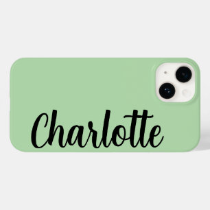 Customized Name Stylish Modern Minimal Mint Green Case-Mate iPhone 14 Case