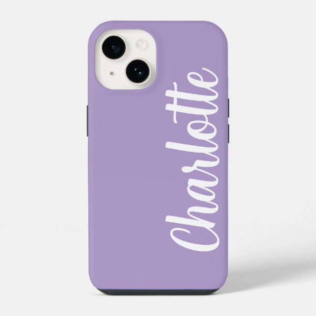 Customized Name Stylish Modern Minimal Monogram iPhone Case (Back)