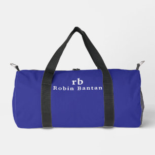 Customized Name Stylish Modern Minimal Travel Gym Duffle Bag