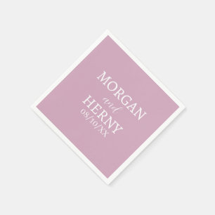 CUSTOMIZED NAME STYLISH MODERN PINK WEDDING  NAPKIN