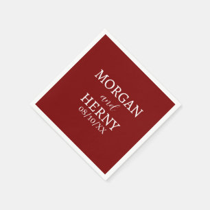 CUSTOMIZED NAME STYLISH MODERN PINK WEDDING  NAPKIN