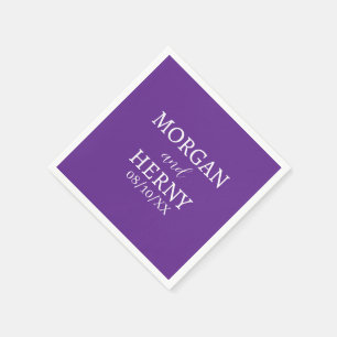 CUSTOMIZED NAME STYLISH MODERN PINK WEDDING  NAPKIN