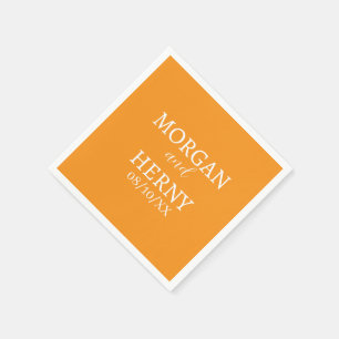 CUSTOMIZED NAME STYLISH MODERN PINK WEDDING  NAPKIN