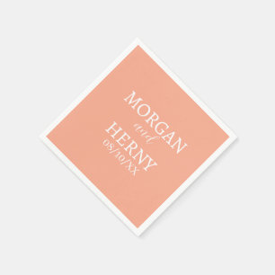 CUSTOMIZED NAME STYLISH MODERN PINK WEDDING  NAPKIN
