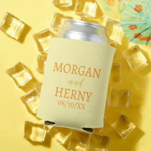 CUSTOMIZED NAME STYLISH MODERN WEDDING  CAN COOLER