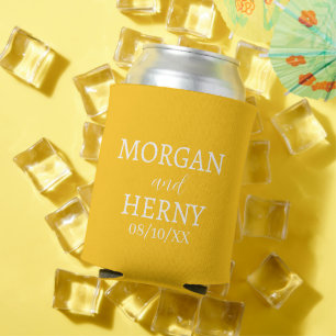 CUSTOMIZED NAME STYLISH MODERN WEDDING  CAN COOLER