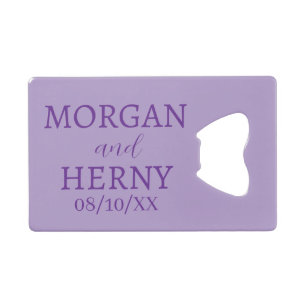 CUSTOMIZED NAME STYLISH MODERN WEDDING  CREDIT CARD BOTTLE OPENER