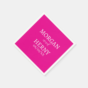 CUSTOMIZED NAME STYLISH MODERN  WEDDING  NAPKIN