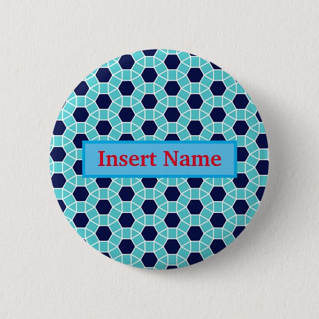 Customized Name Tag Pin Button (Front)