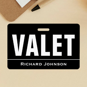 Customized Name Valet Badge