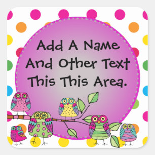 Customized Nature Owl Stickers