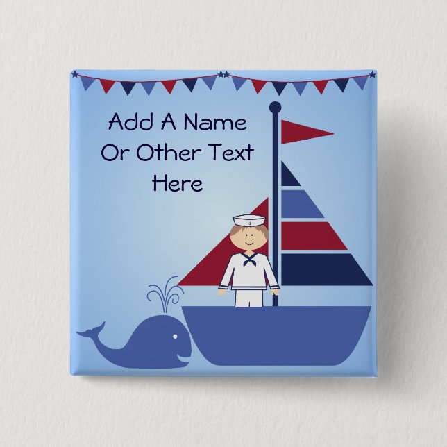 Customized Nautical Button (Front)