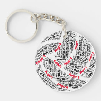 Customized Netball Team Acrylic Key chain