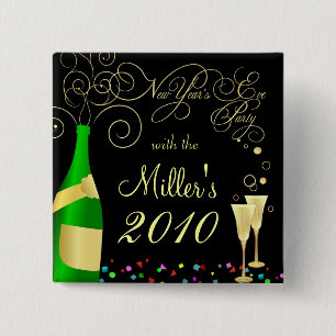 Customized New Year's Eve Party Pin