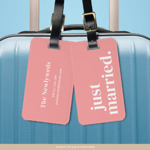 Customized Newlyweds Luggage Tag