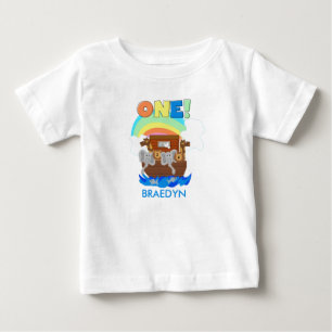 Customized Noah's Ark Baby 1st Birthday T-shirt