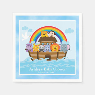Customized Noah's Ark Baby Shower Paper Napkins