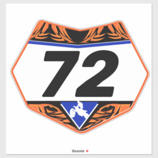 Customized number plate vinyl sticker