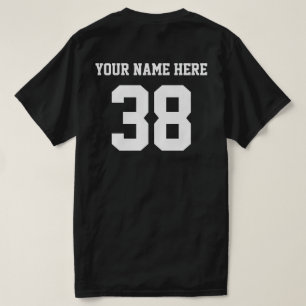 Customized Numbers and Name White T-Shirt