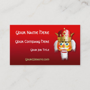 Customized Nutcracker King Cartoon Business Card