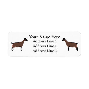 Customized Oberhasli Dairy Goat Address Label