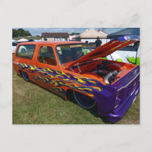 Customized Orange Truck Postcard