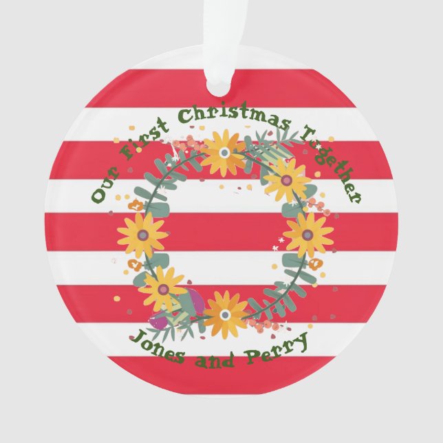 Customized Our First Christmas Together Ornament (Front)