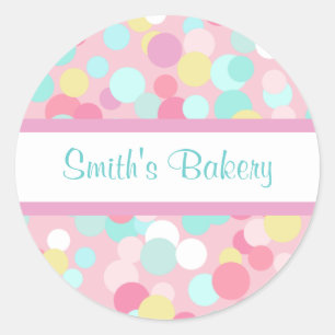 Customized Pastel Business Stickers