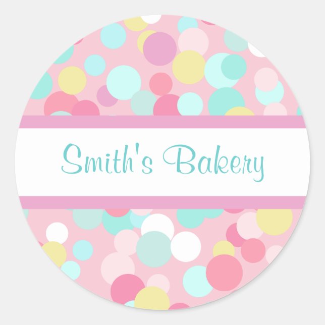 Customized Pastel Business Stickers (Front)