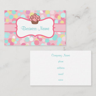 Customized Pastel Cupcake Business Card