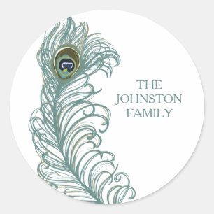 Customized Peacock Feather Stickers