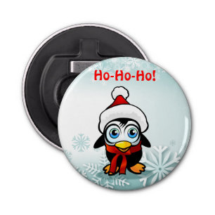 Customized Penguin Santa Cartoon Bottle Opener