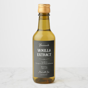 Customized  Personalized  Homemade Vanilla Extract Wine Label