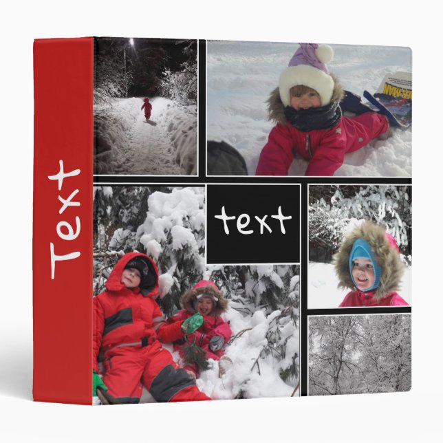 Customized personalized patches squares frames bla binder (Front/Spine)