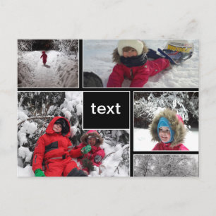 Customized personalized patches squares frames bla postcard