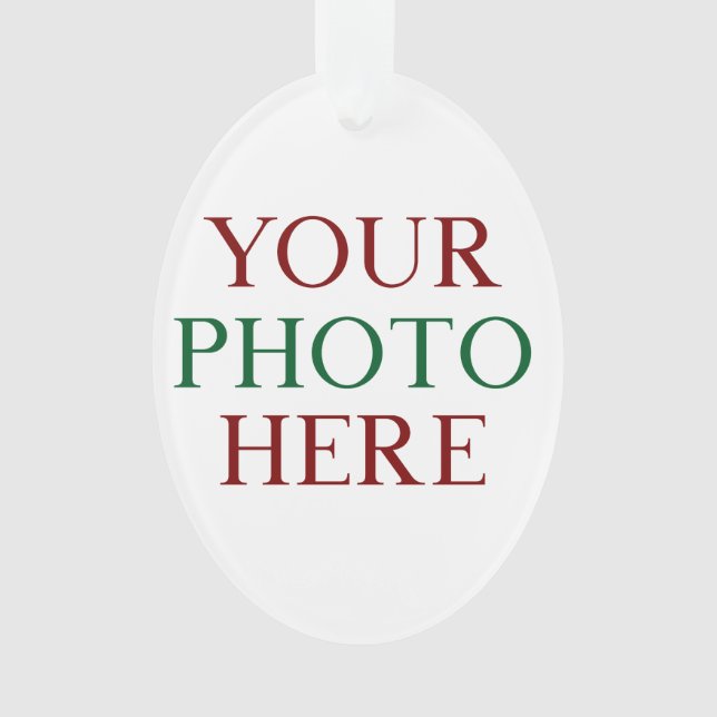 Customized Personalized Photo Double Sided DIY Ornament (Front)