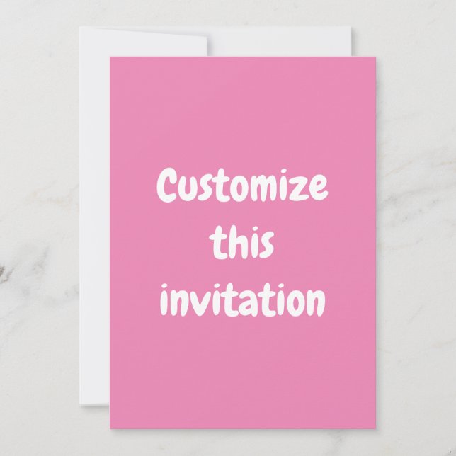 Customized Personalized Zazzle Invitations (Front)