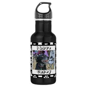 Customized Pet Photo and Paw Print 532 Ml Water Bottle