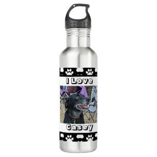Customized Pet Photo and Paw Print 710 Ml Water Bottle