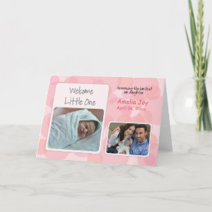 Customized Photo and Name Baby Girl Birth Announce Announcement