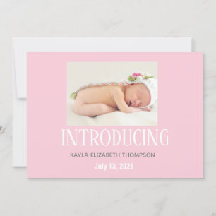 Customized Photo Baby Announcement