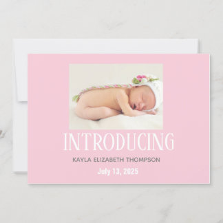 Customized Photo Baby Announcement