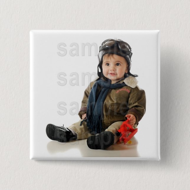 Customized Photo Birthday Button (Front)
