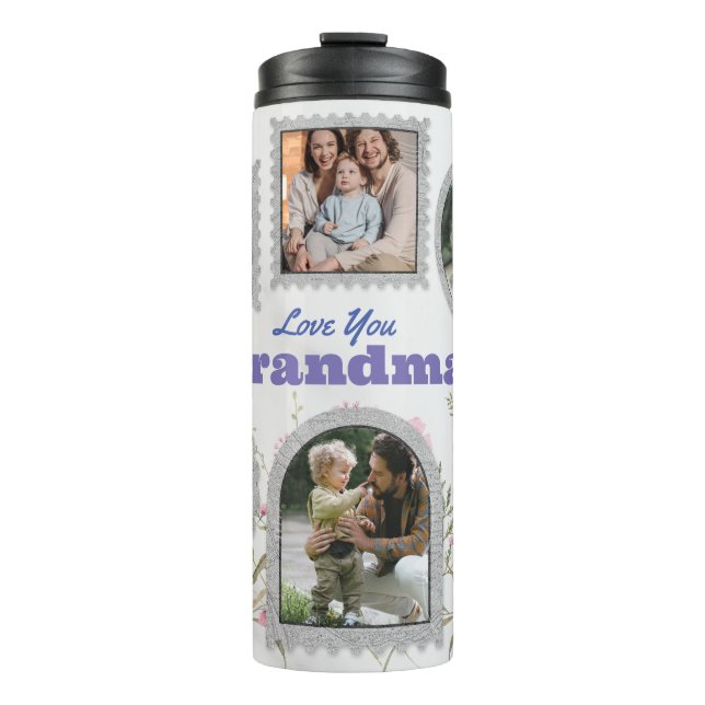 Customized Photo Collage and Memorable Quote Thermal Tumbler (Front)