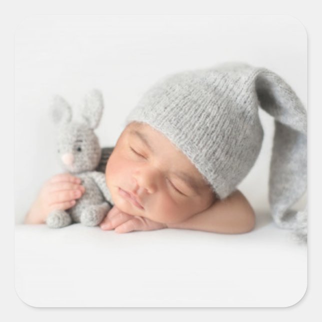 Customized Photo Create Your Own  Square Sticker (Front)