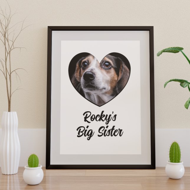 Customized photo dog big sister poster (Creator Uploaded)