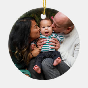 Customized Photo Double Sided Personalized Family Ceramic Ornament